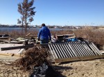 A chest-high pile of debris all went into the loader